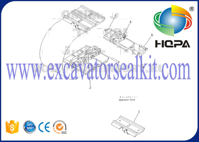 Bagger-Hydraulikteile Komatsu PC30-7 Abgeschlossener Track Link
