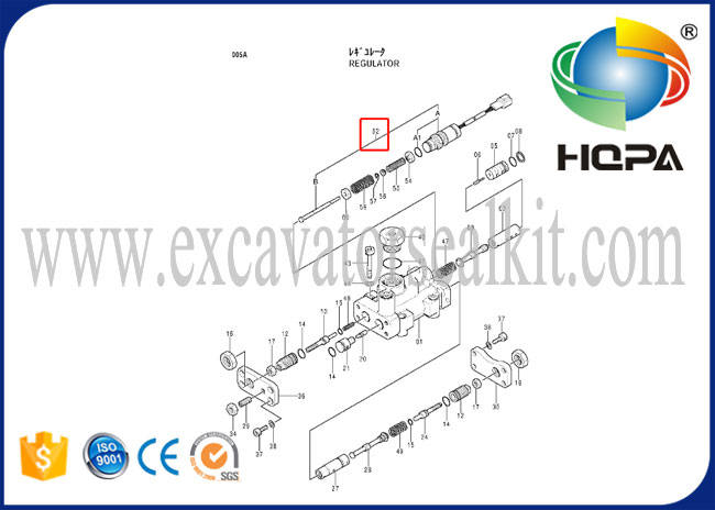 9745876 Hauptleitungs-Pumpen-Pilot-Solenoid für Bagger Hitachi EX200-5