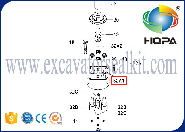 9233096 Schieber-Griff-Regelventil-Block für Hitachi ZAX200 ZAX450 ZAX600 ZAX160LC