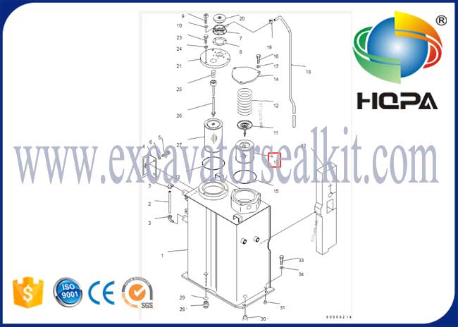 Filter des Hydrauliköl-21W-60-41121 gepasst in Hydrauliktank KOMATSU PC78US-8