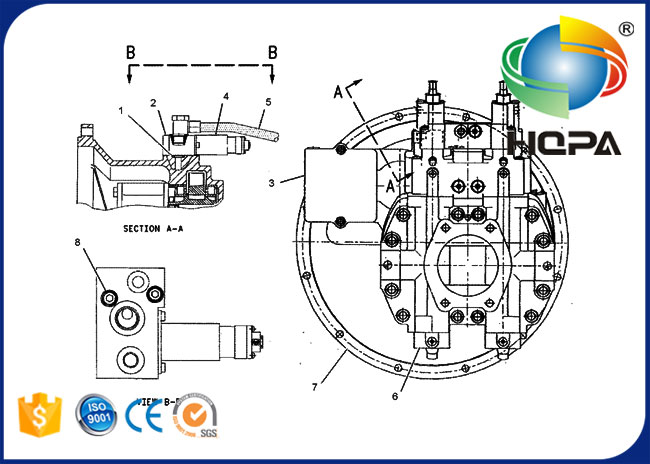209-5921 2095921 hydraulische Hauptpumpen-Dichtungs-Ausrüstung für Bagger  E330C 330C