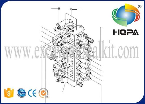 PC300-7 Excavator Hydraulic Parts Control Valve 723-48-26101 723-48-26102 723-48-26103