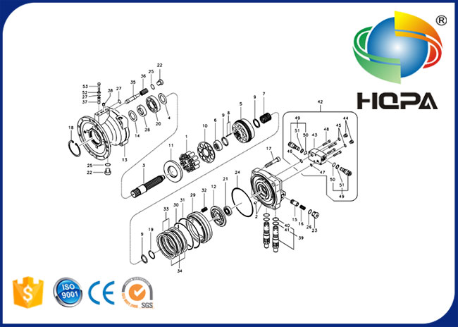 Hydraulikmotor-Dichtungs-Ausrüstungen VOE14509253 VOE14556029 EC240 EC240B EC240BLC