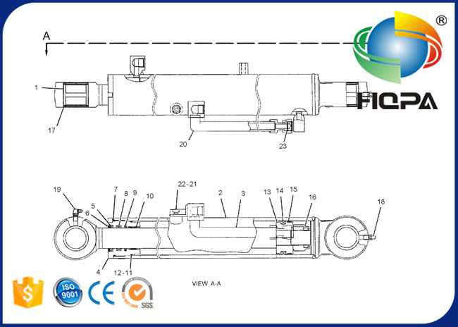 277-4167 2774167 Eimer-Rollsiegel-Ausrüstung für CR Bagger  E304C