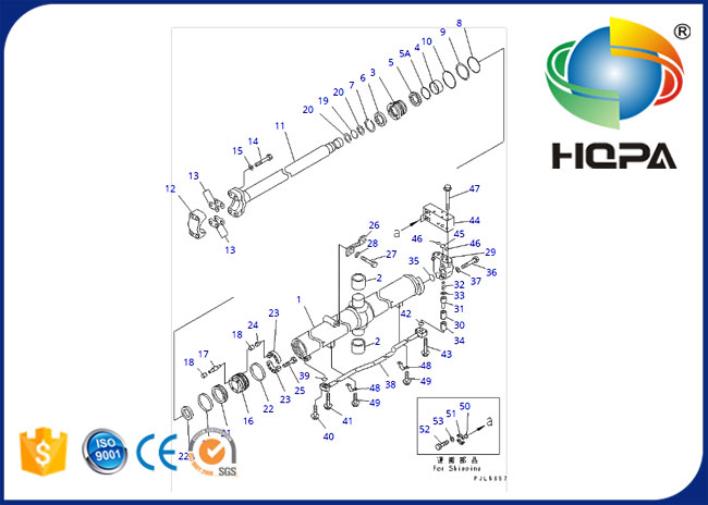 707-99-45310 7079945310 Blatt-Aufzug-Rollsiegel-Ausrüstung für KOMATSU D275A-5