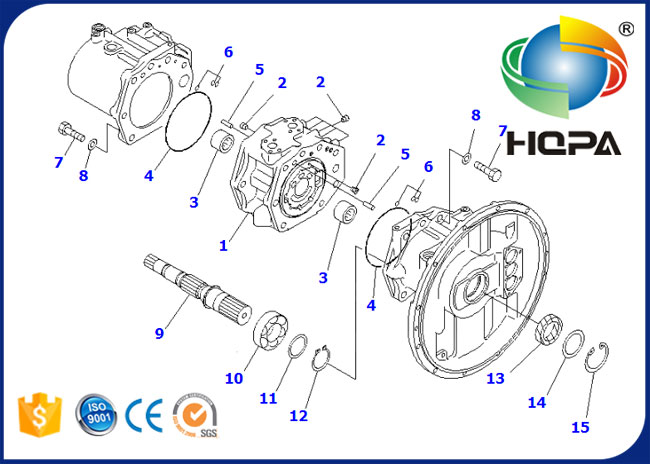 708-2H-00181KT 708-2H-00181 hydraulische Hauptpumpen-Dichtungs-Ausrüstung für KOMATSU PC350-6